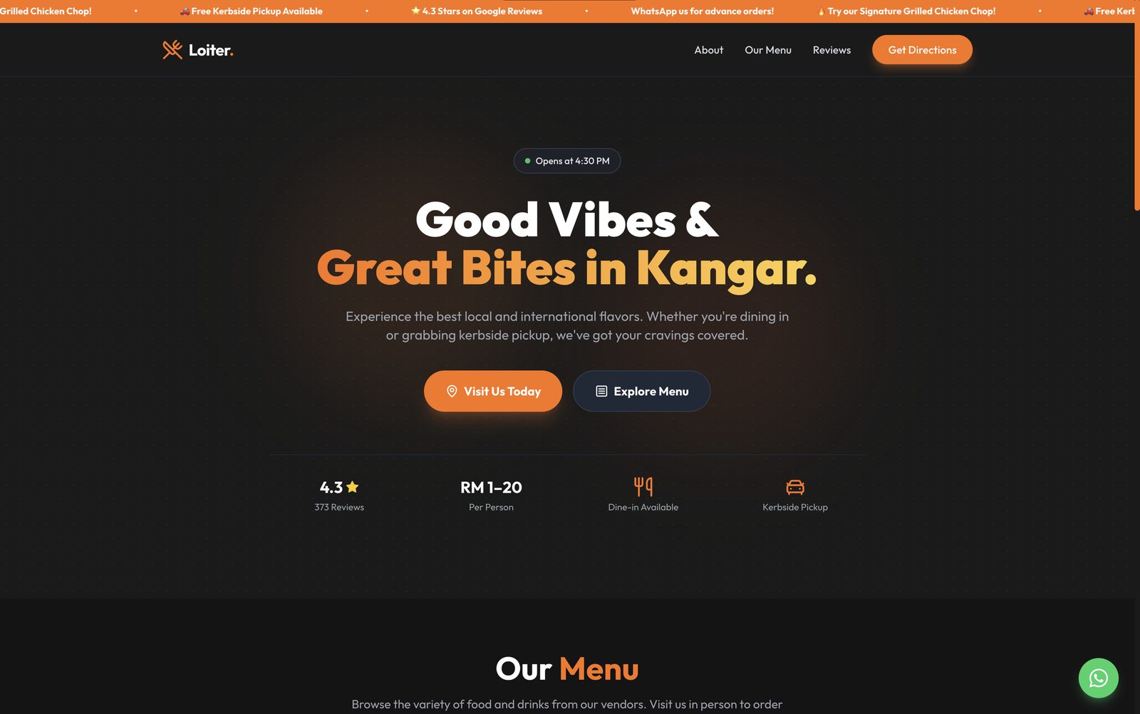 Loiter food court site