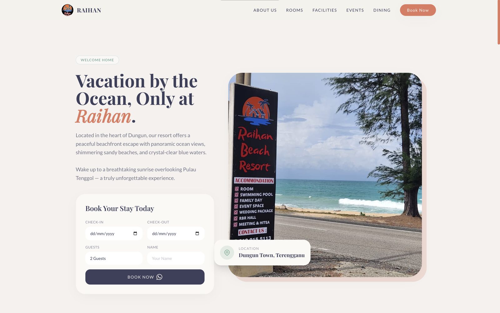 Raihan Beach Resort site